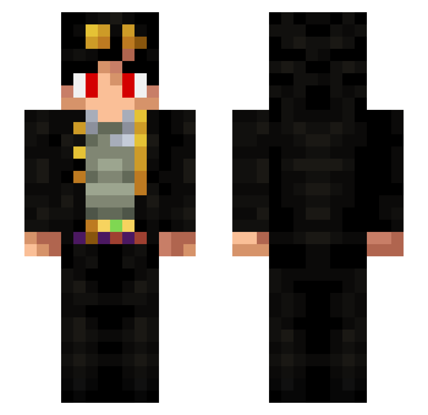TankRojoFr Minecraft skin, front and back view