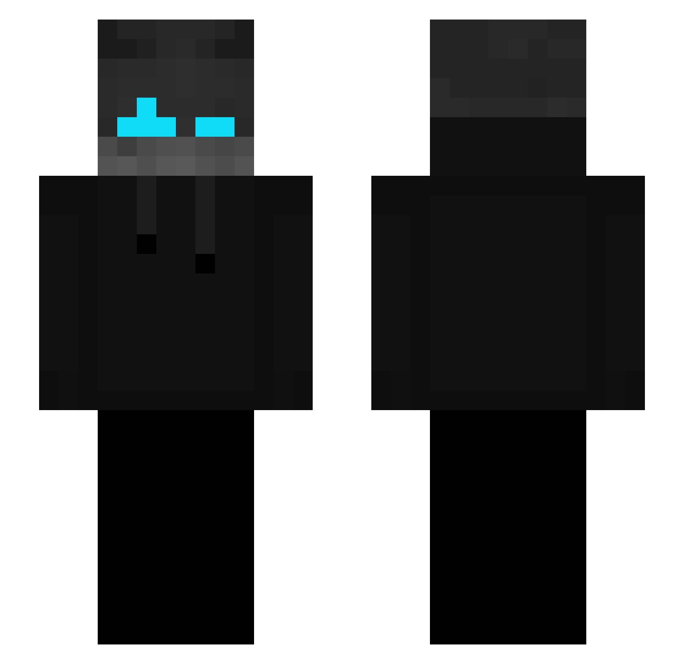 Karnll Minecraft skin, front and back view