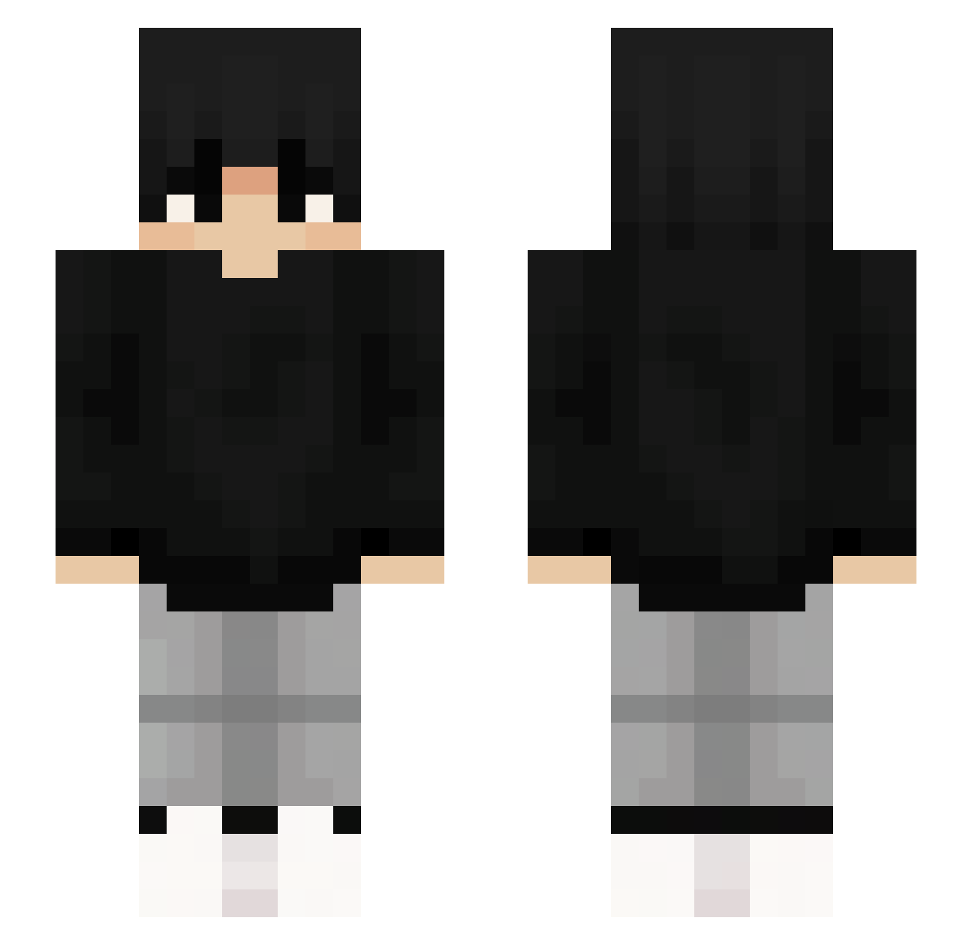 Mpbw_ Minecraft skin, front and back view