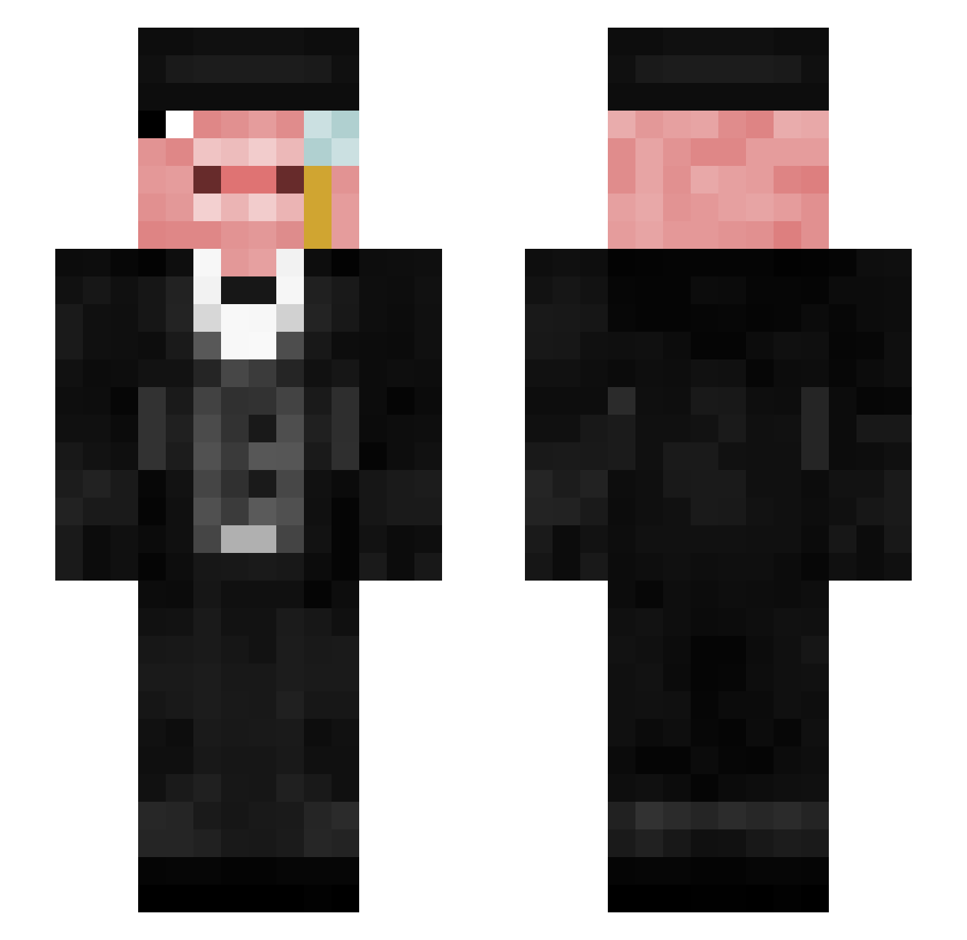 rennemannd Minecraft skin, front and back view