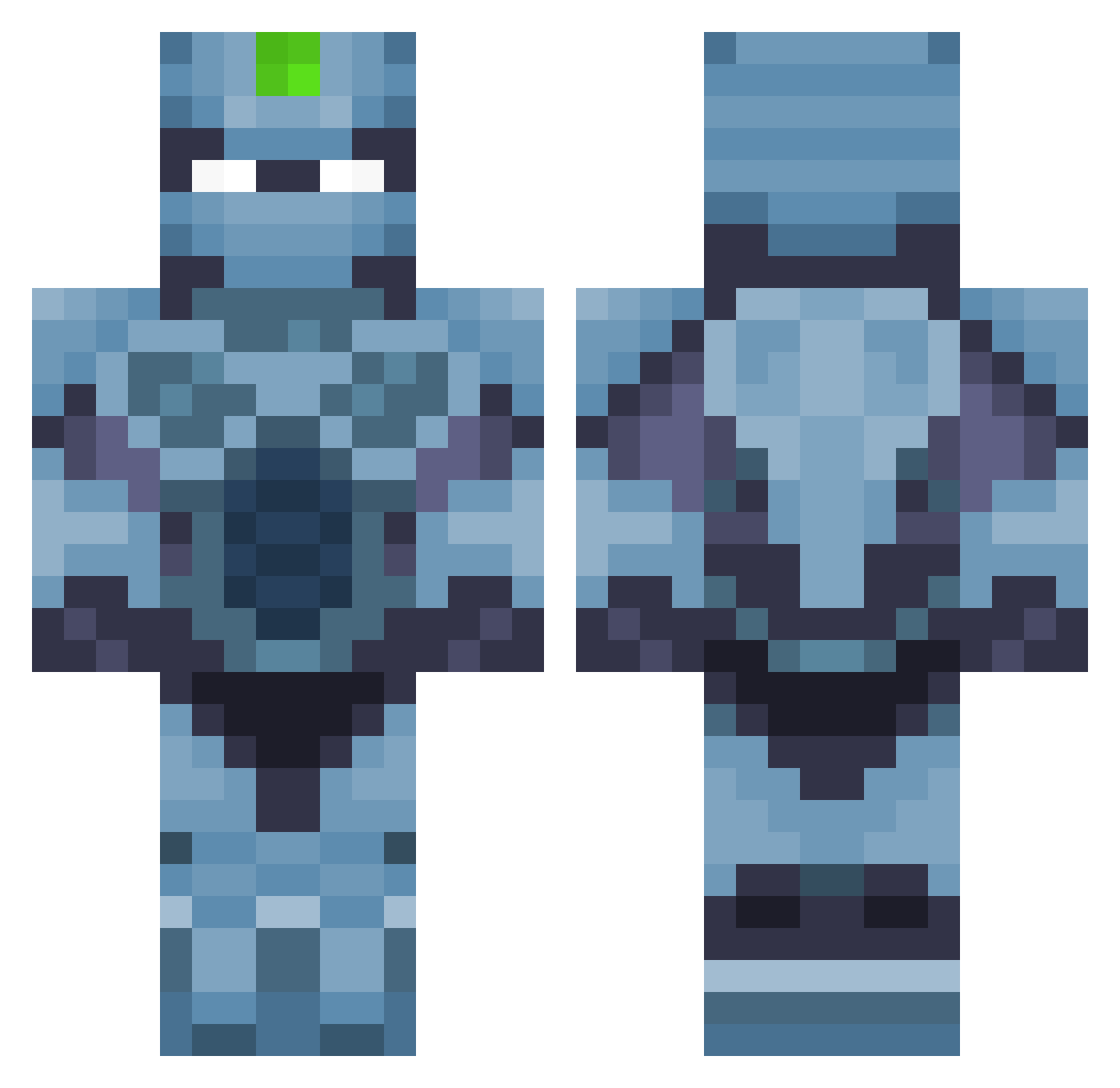 Dream17283380 Minecraft skin, front and back view