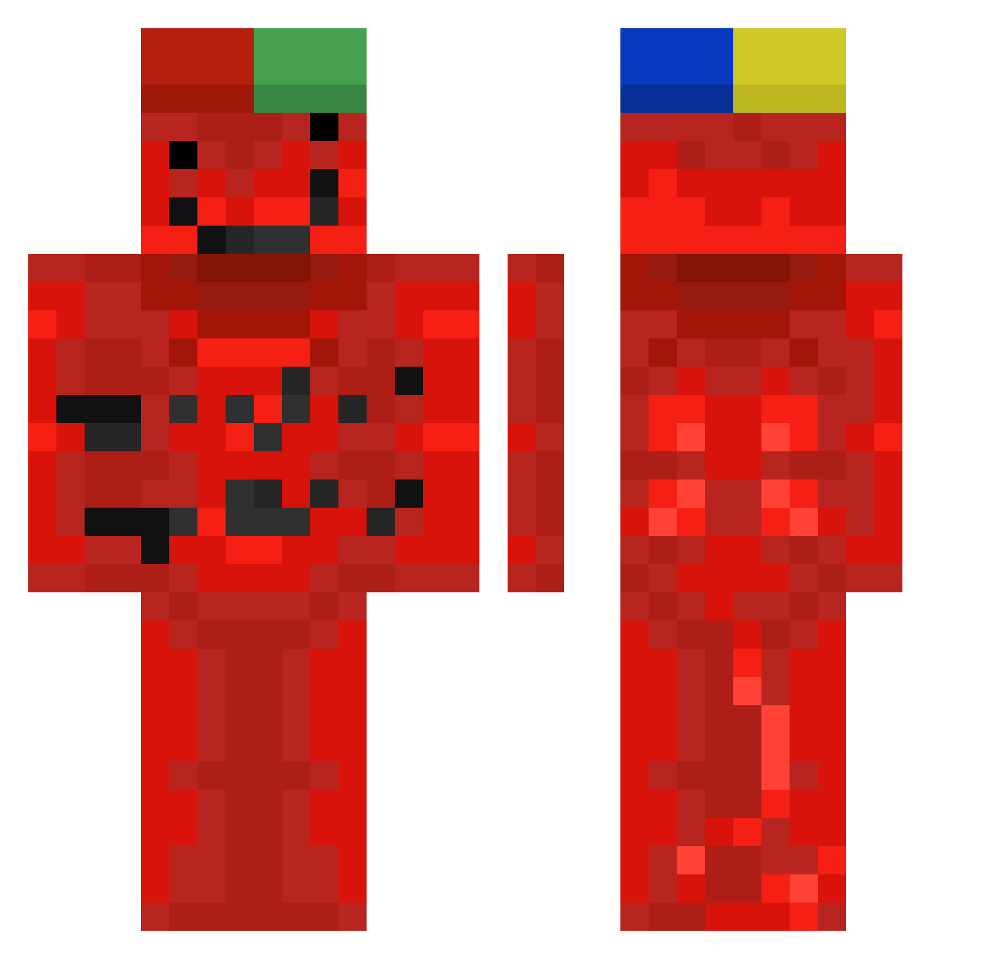 sera0106 Minecraft skin, front and back view