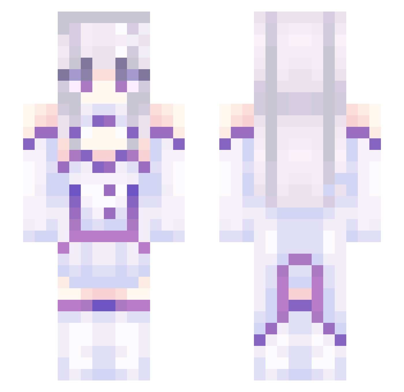 OuOzzz Minecraft skin, front and back view