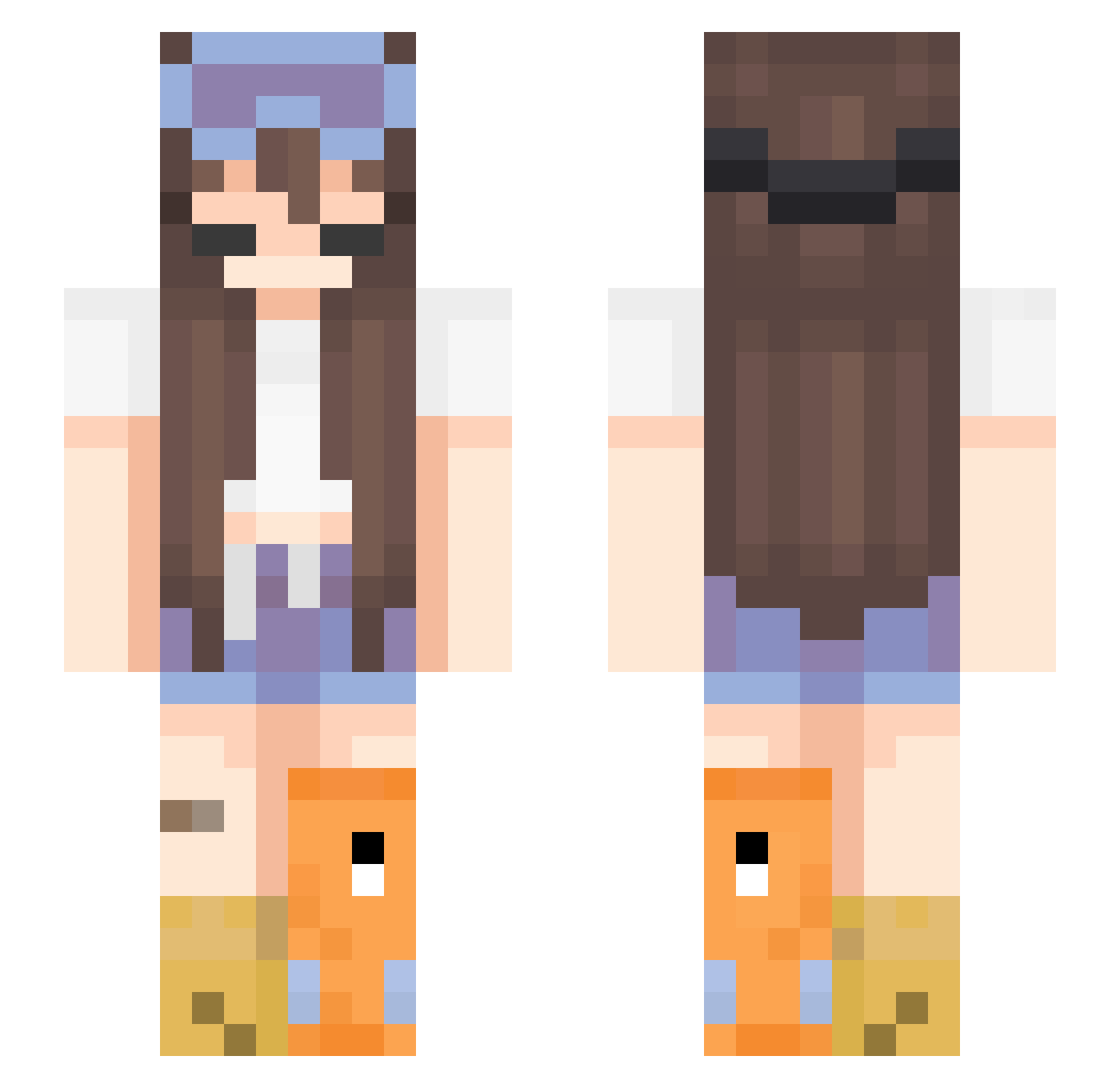 peqeri Minecraft skin, front and back view