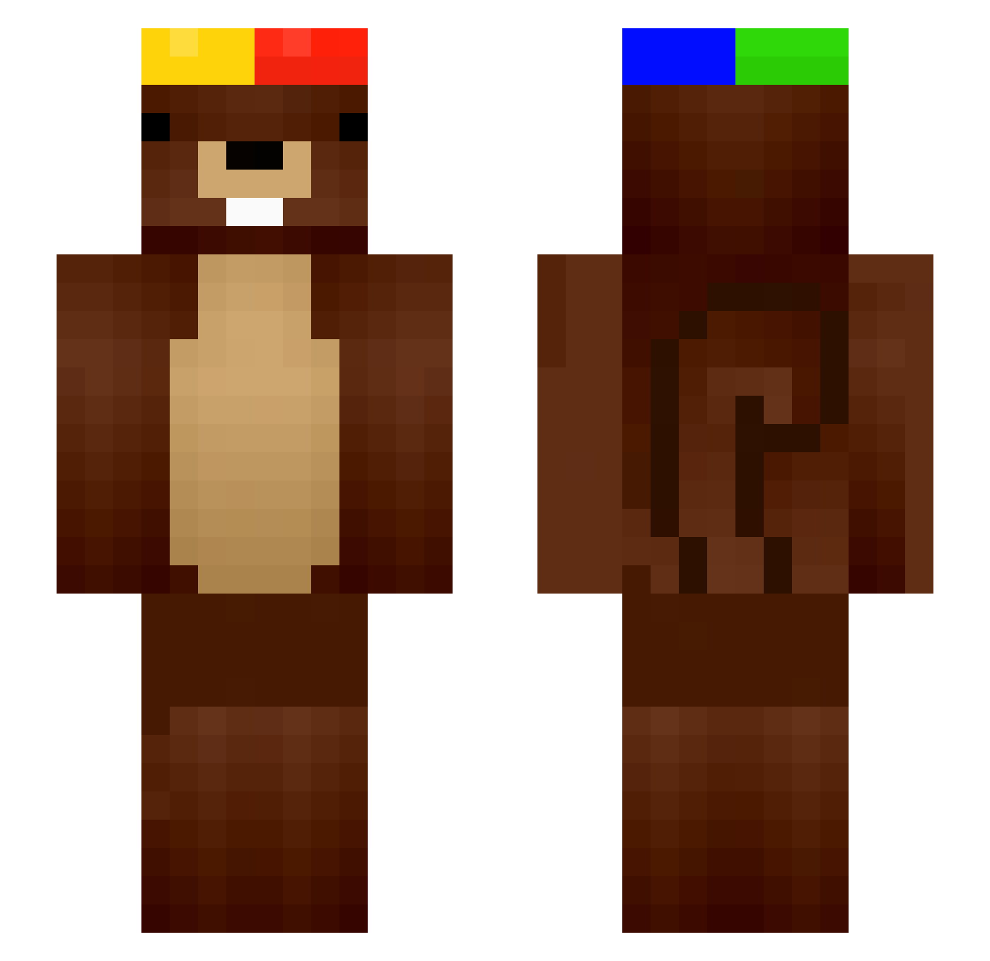 Mafoo_ Minecraft skin, front and back view