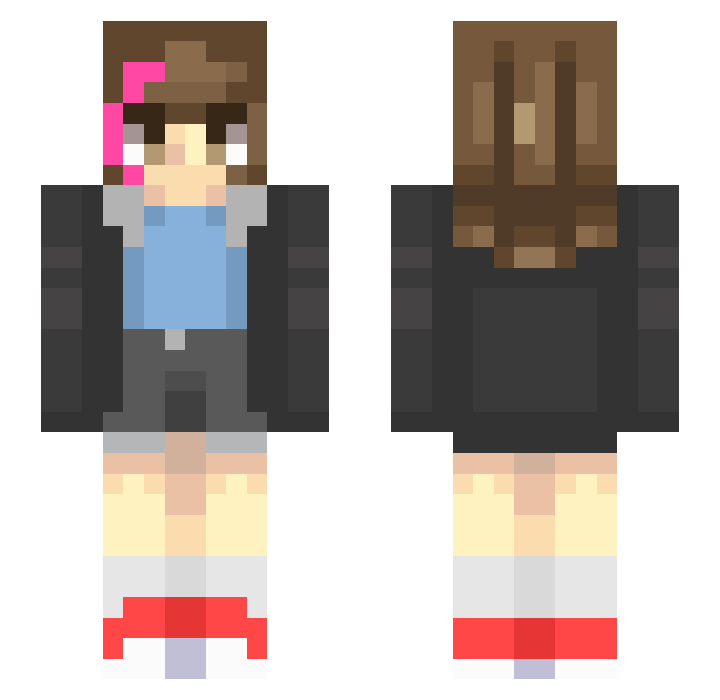 Phoosoryc Minecraft skin, front and back view