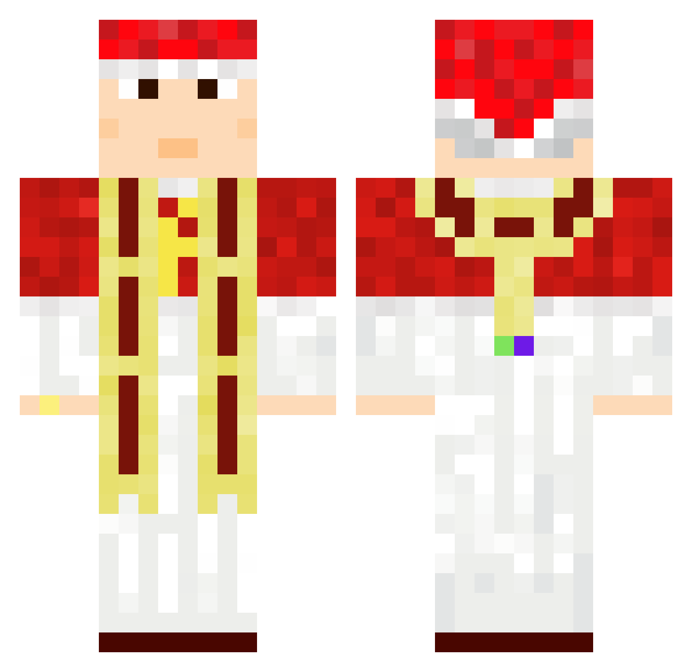 Wiesel_Piesel Minecraft skin, front and back view