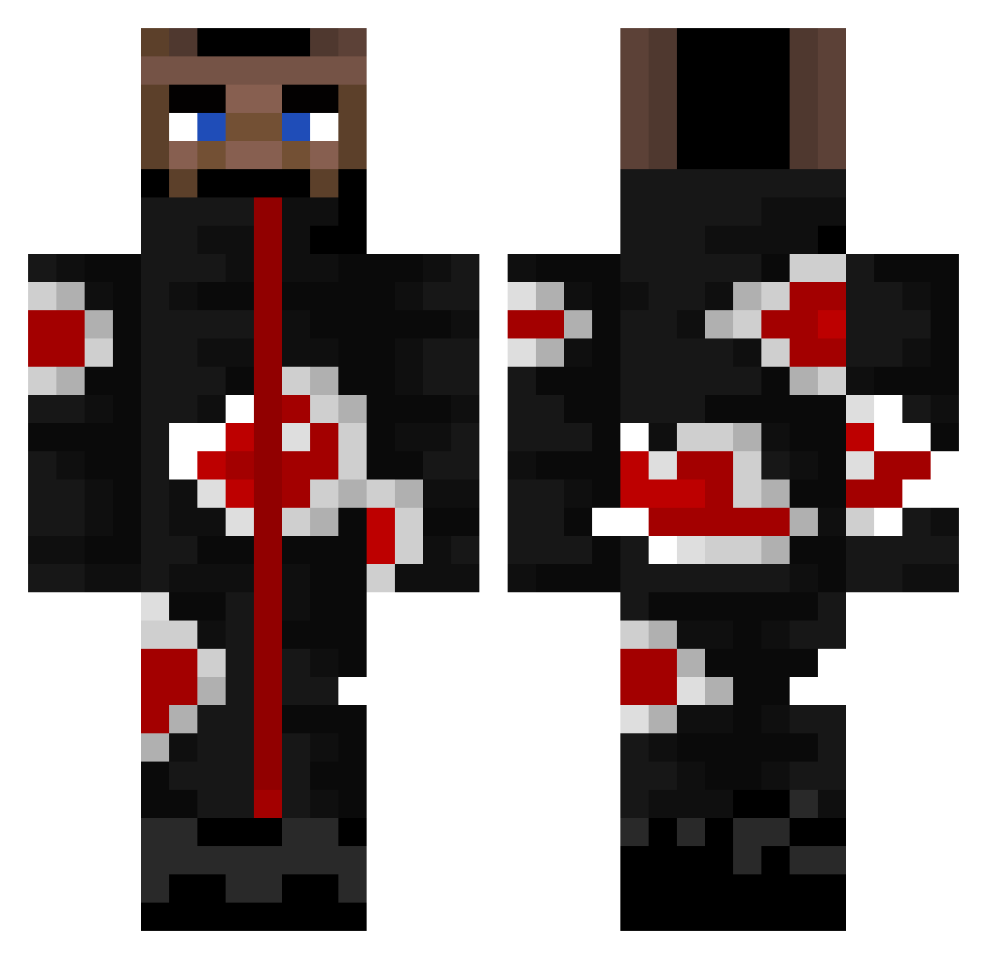 Xbatutitate Minecraft skin, front and back view