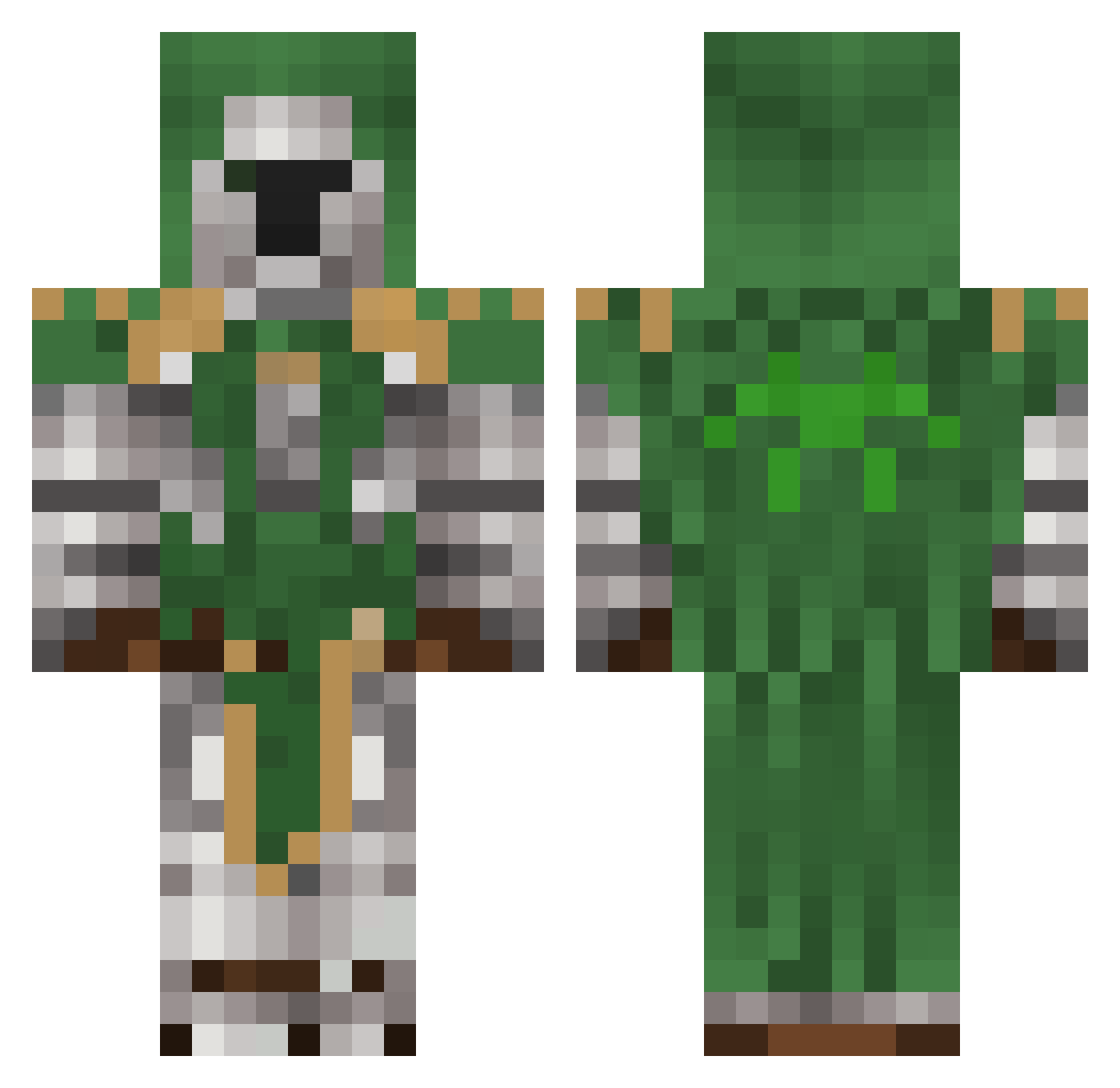 RX388_STUDIO Minecraft skin, front and back view