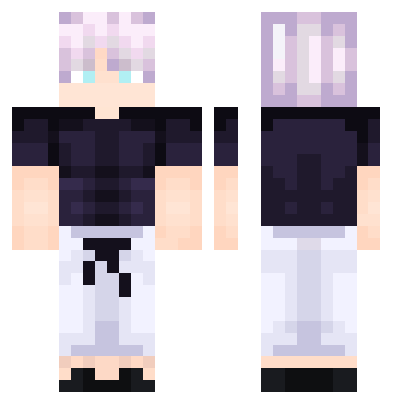 zerock59 Minecraft skin, front and back view