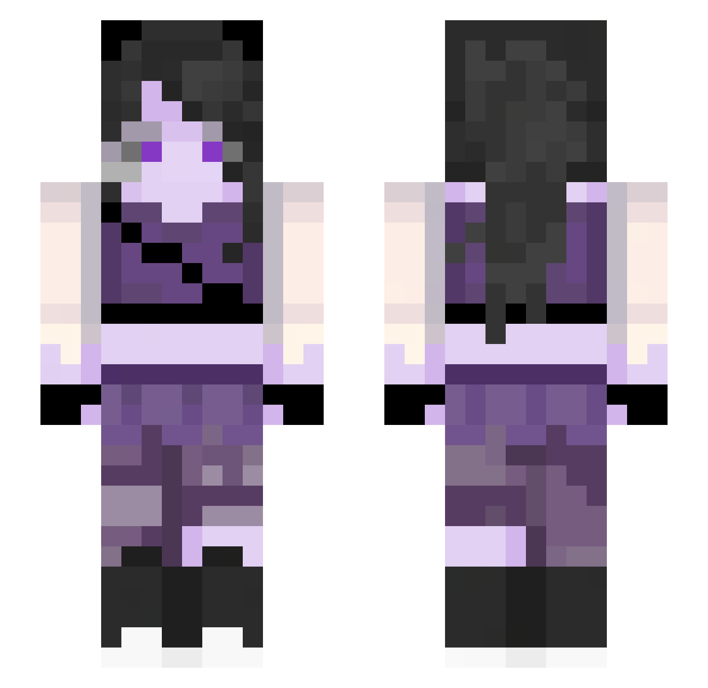 watermoonblaze Minecraft skin, front and back view