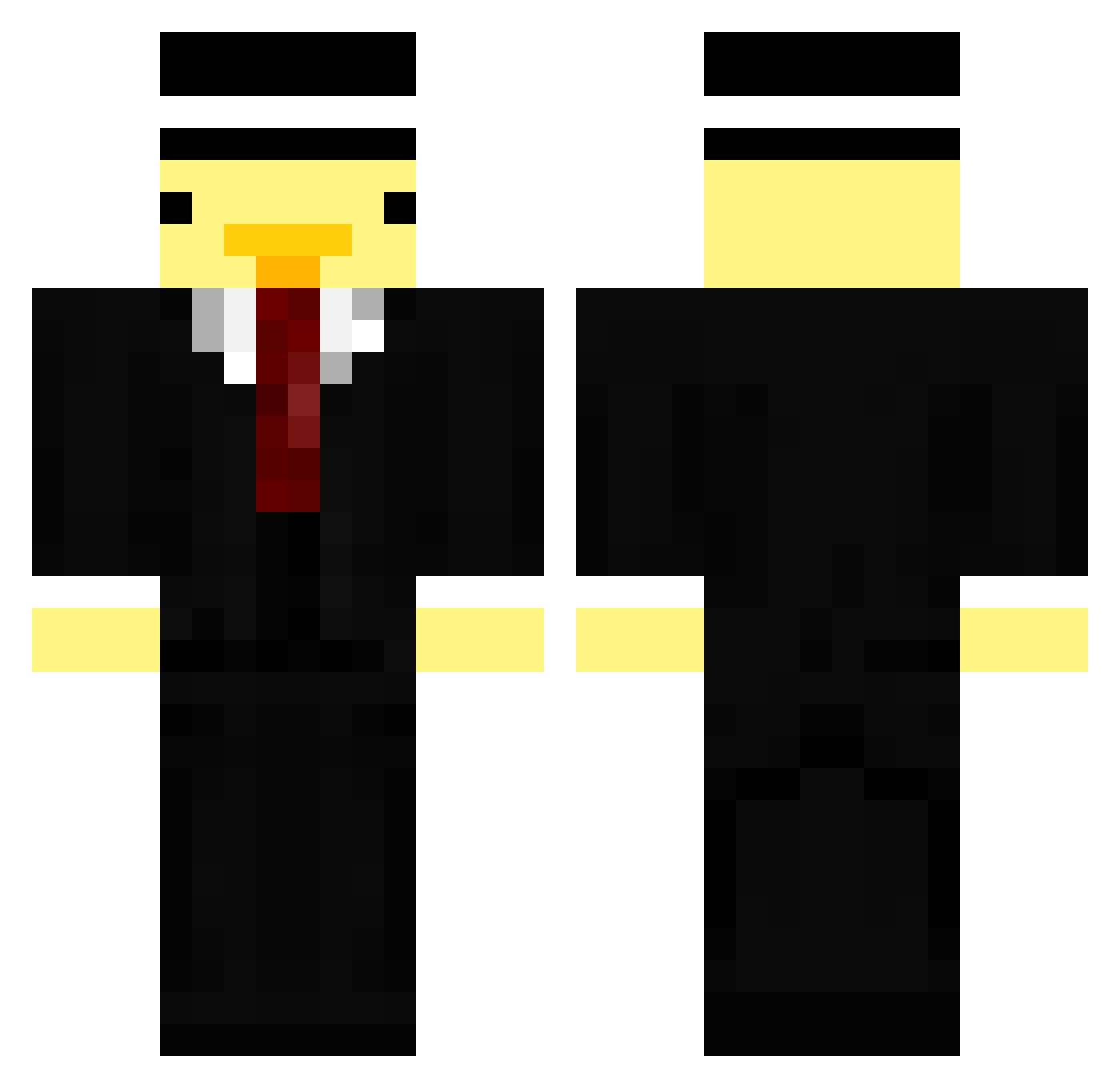 RoyalSeoun Minecraft skin, front and back view