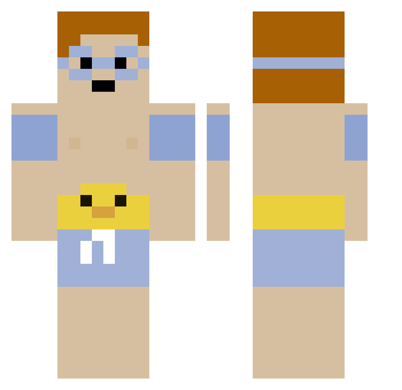 IsMaAn06 Minecraft skin, front and back view