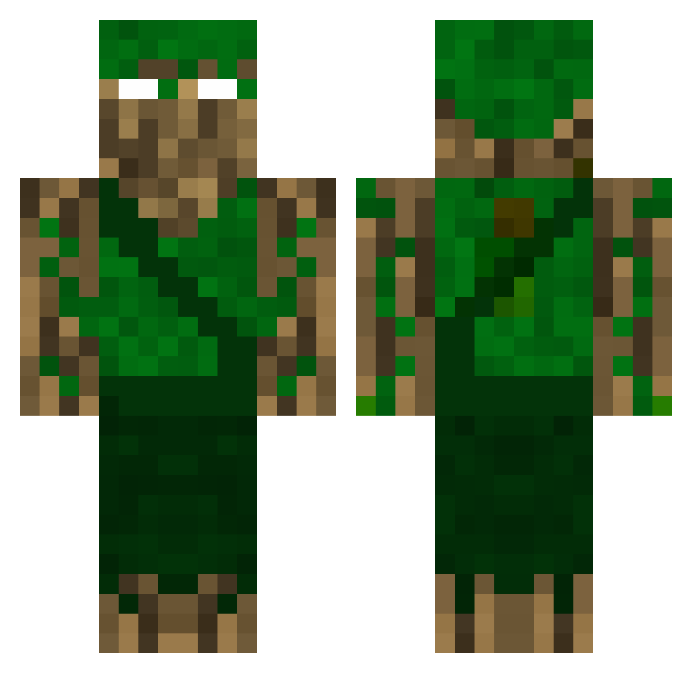 Hinayana Minecraft skin, front and back view