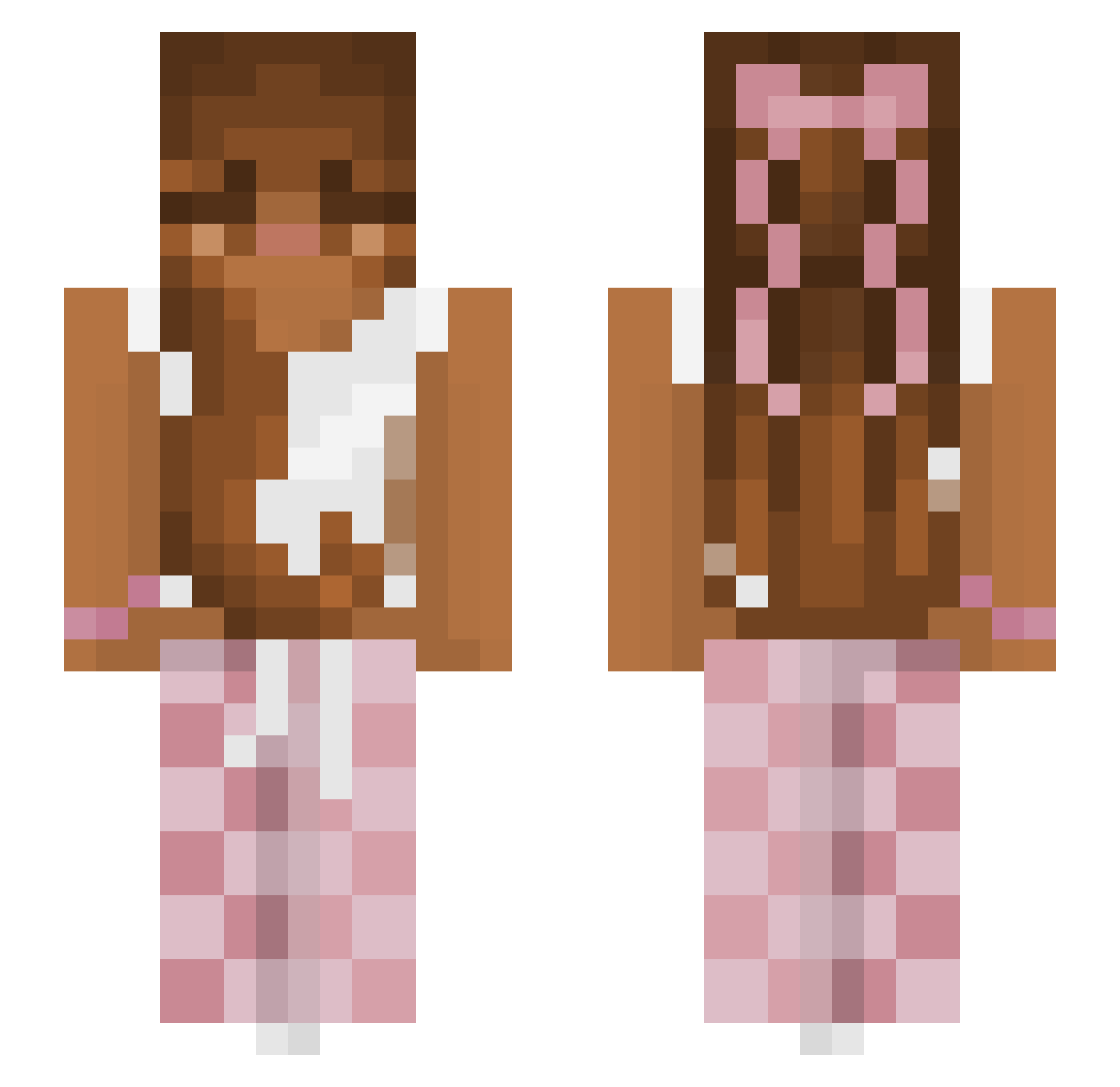 KristallAlva Minecraft skin, front and back view