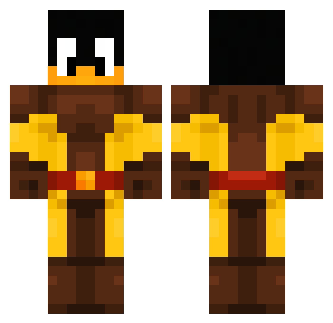 SmokingPlanz Minecraft skin, front and back view