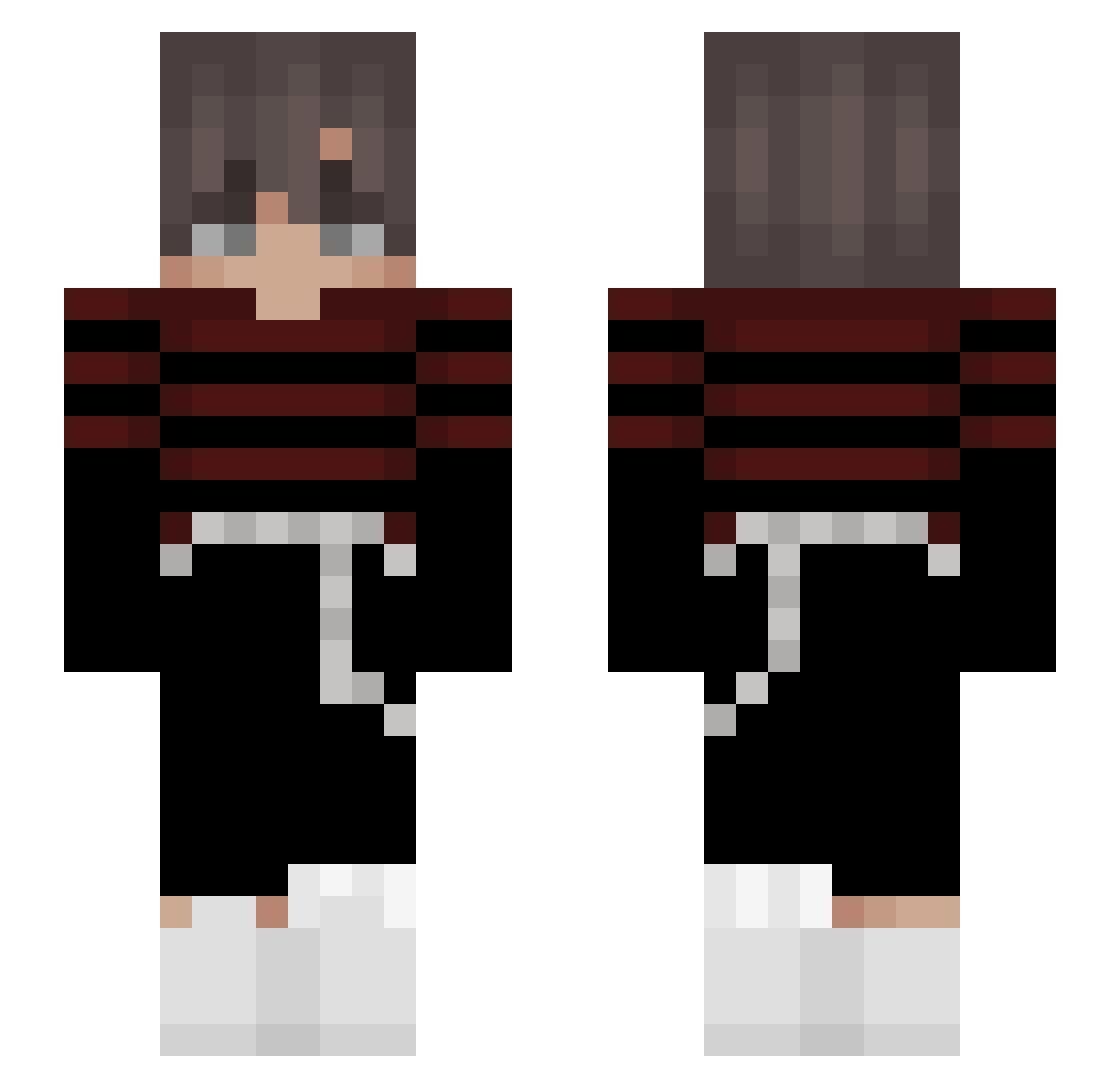 Waze___ Minecraft skin, front and back view