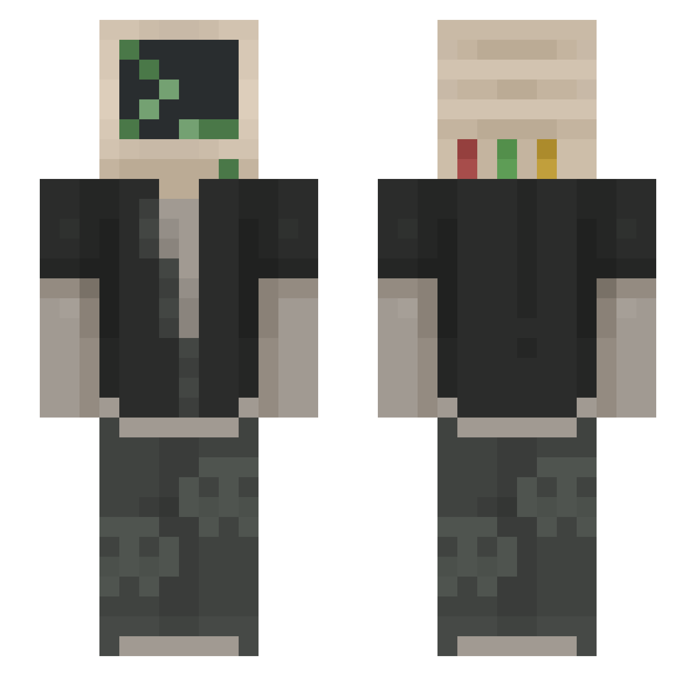 Advik__ Minecraft skin, front and back view