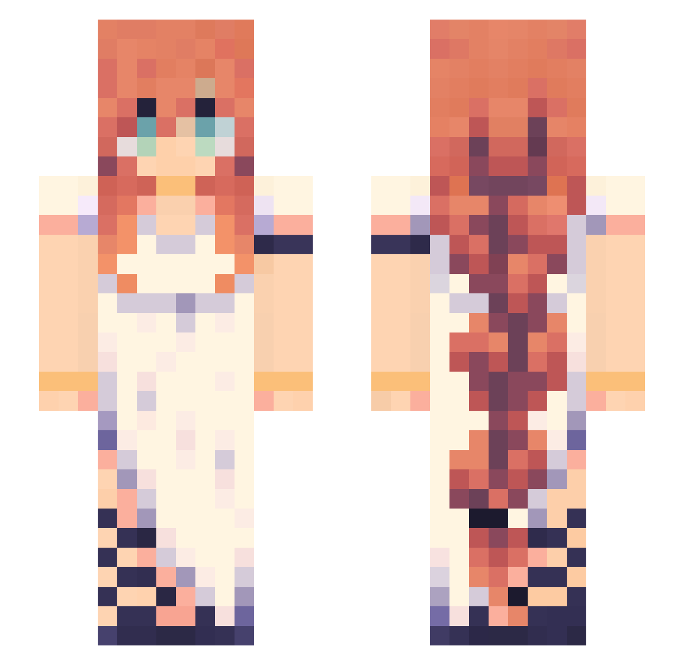 veetnam Minecraft skin, front and back view