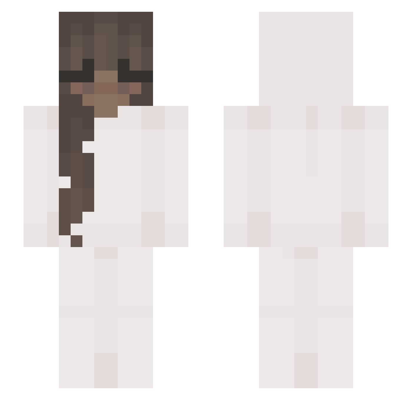 shqyy Minecraft skin, front and back view