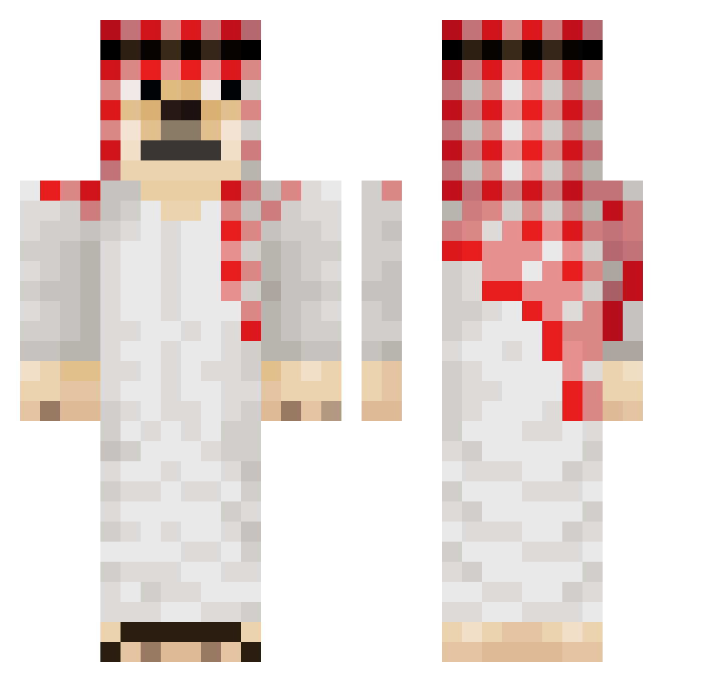 Javier287 Minecraft skin, front and back view