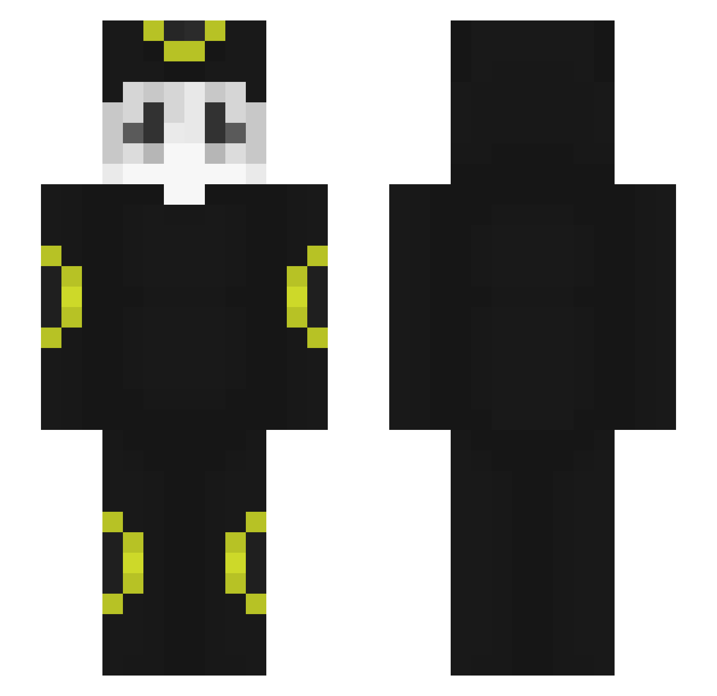 lunoxy_yt Minecraft skin, front and back view