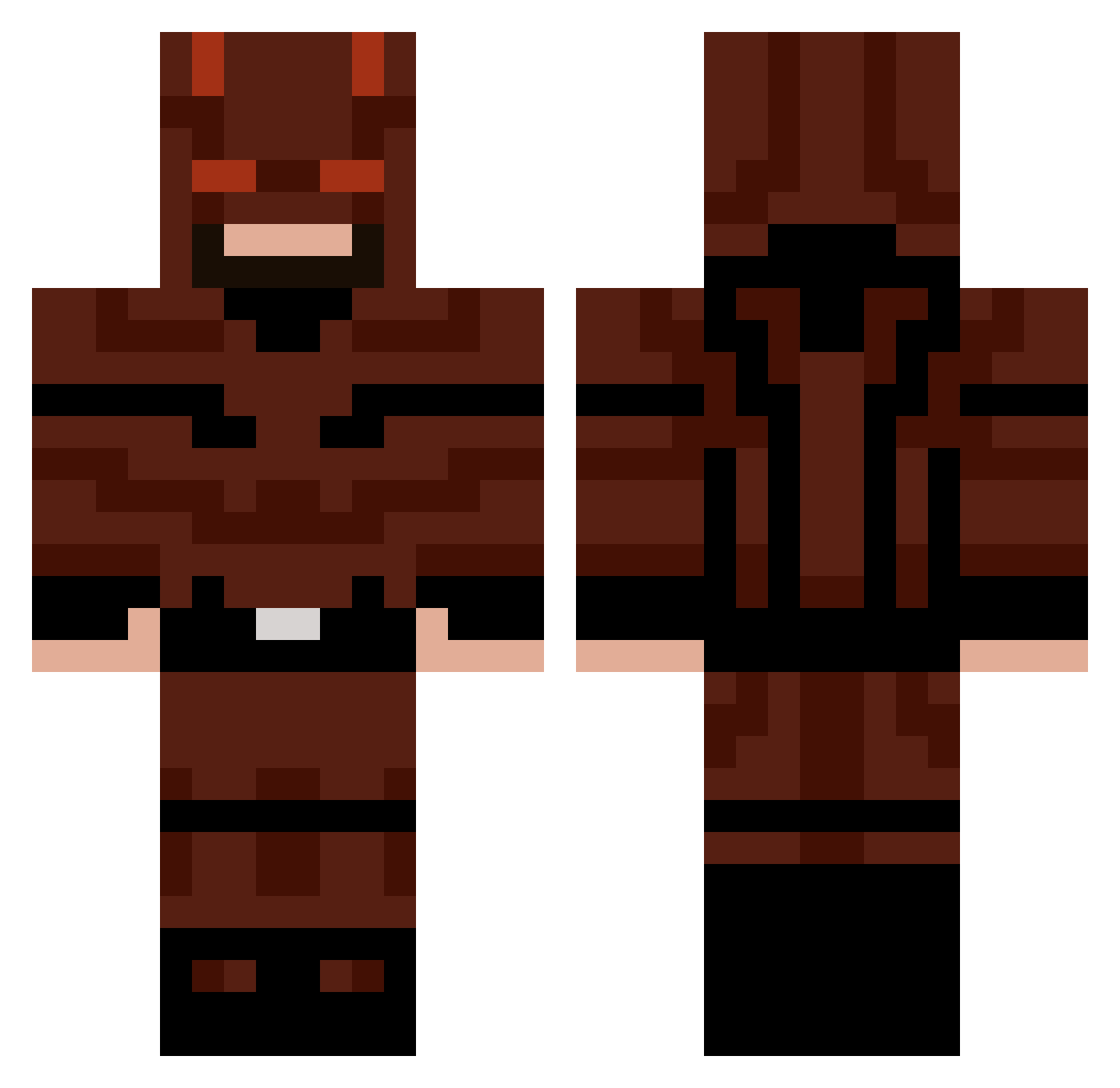 Emolga501 Minecraft skin, front and back view