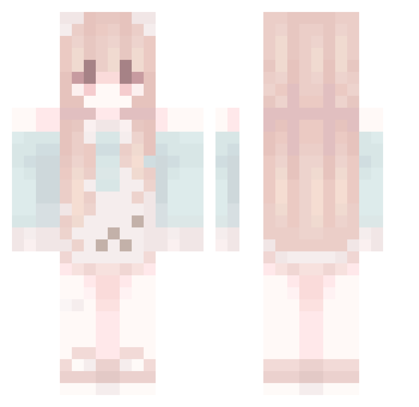quiltedquizz Minecraft skin, front and back view