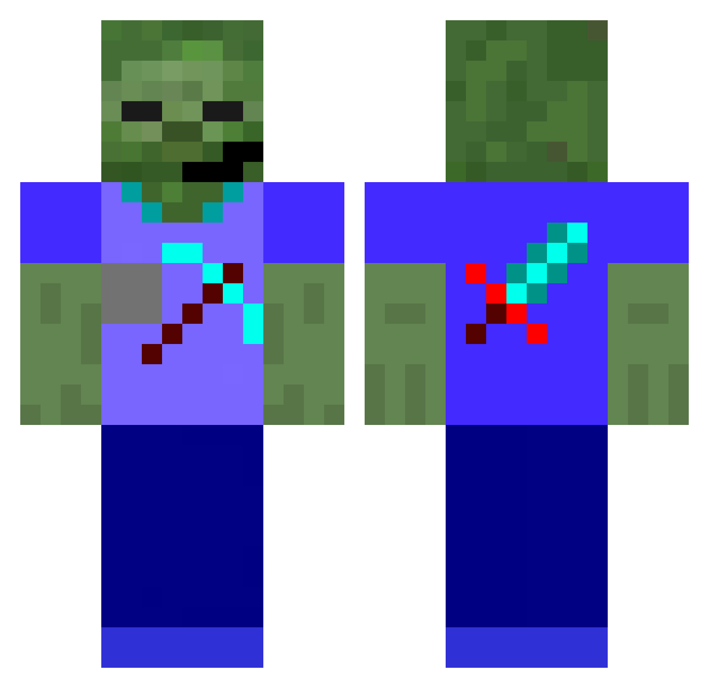 Aquarius_2026 Minecraft skin, front and back view