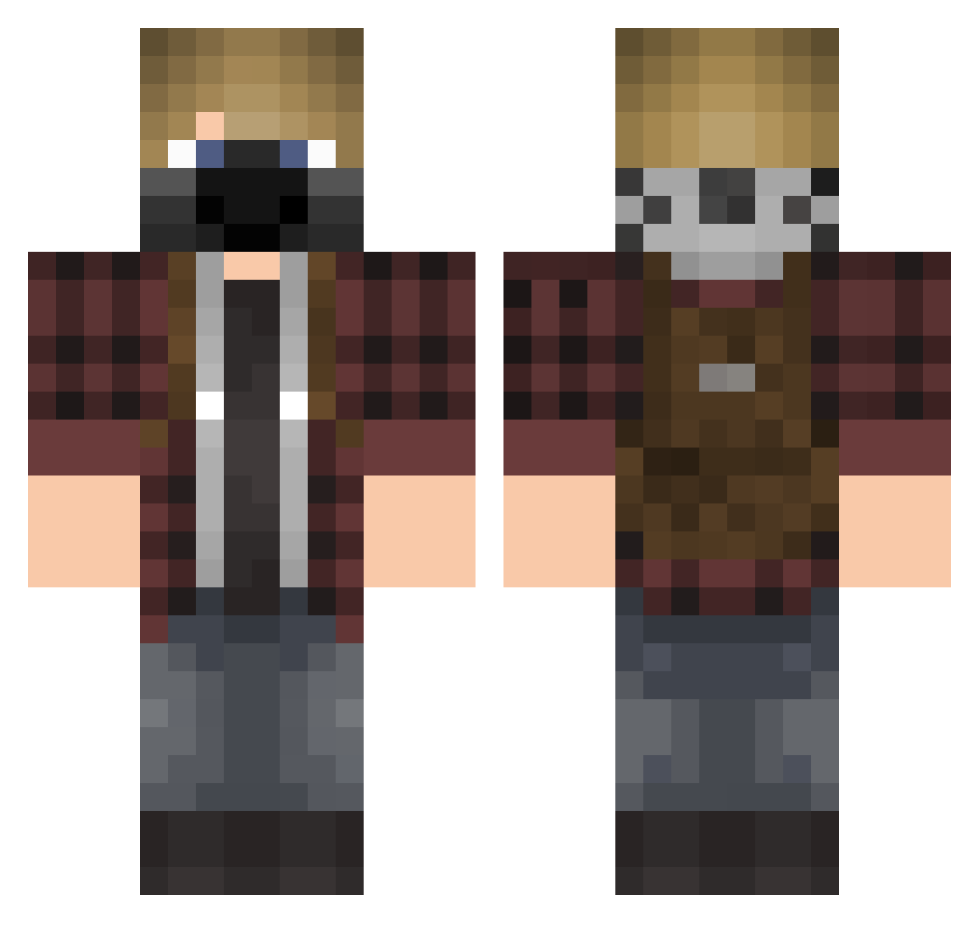 SOMNAMBULIST Minecraft skin, front and back view