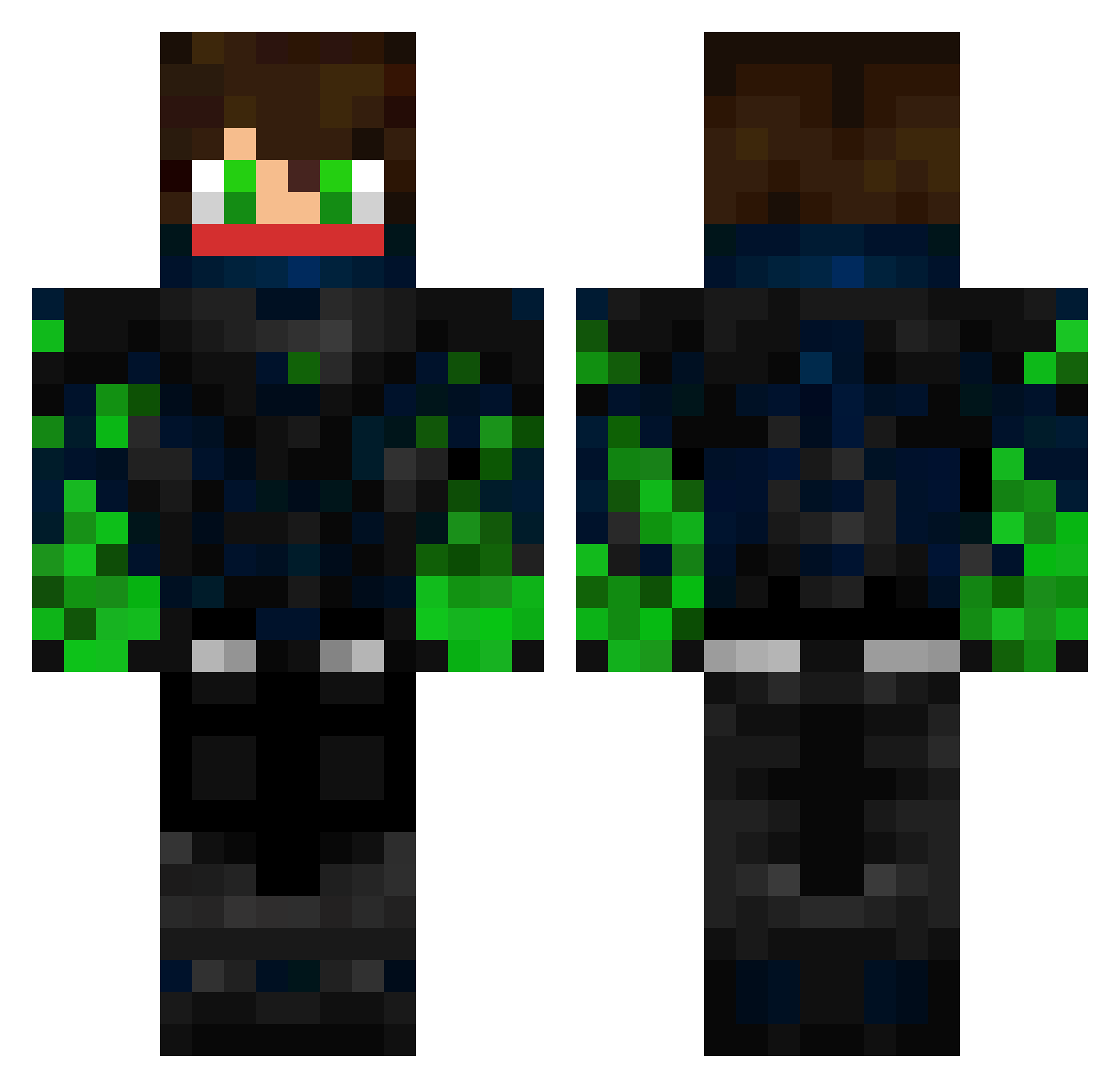 LeSog007 Minecraft skin, front and back view