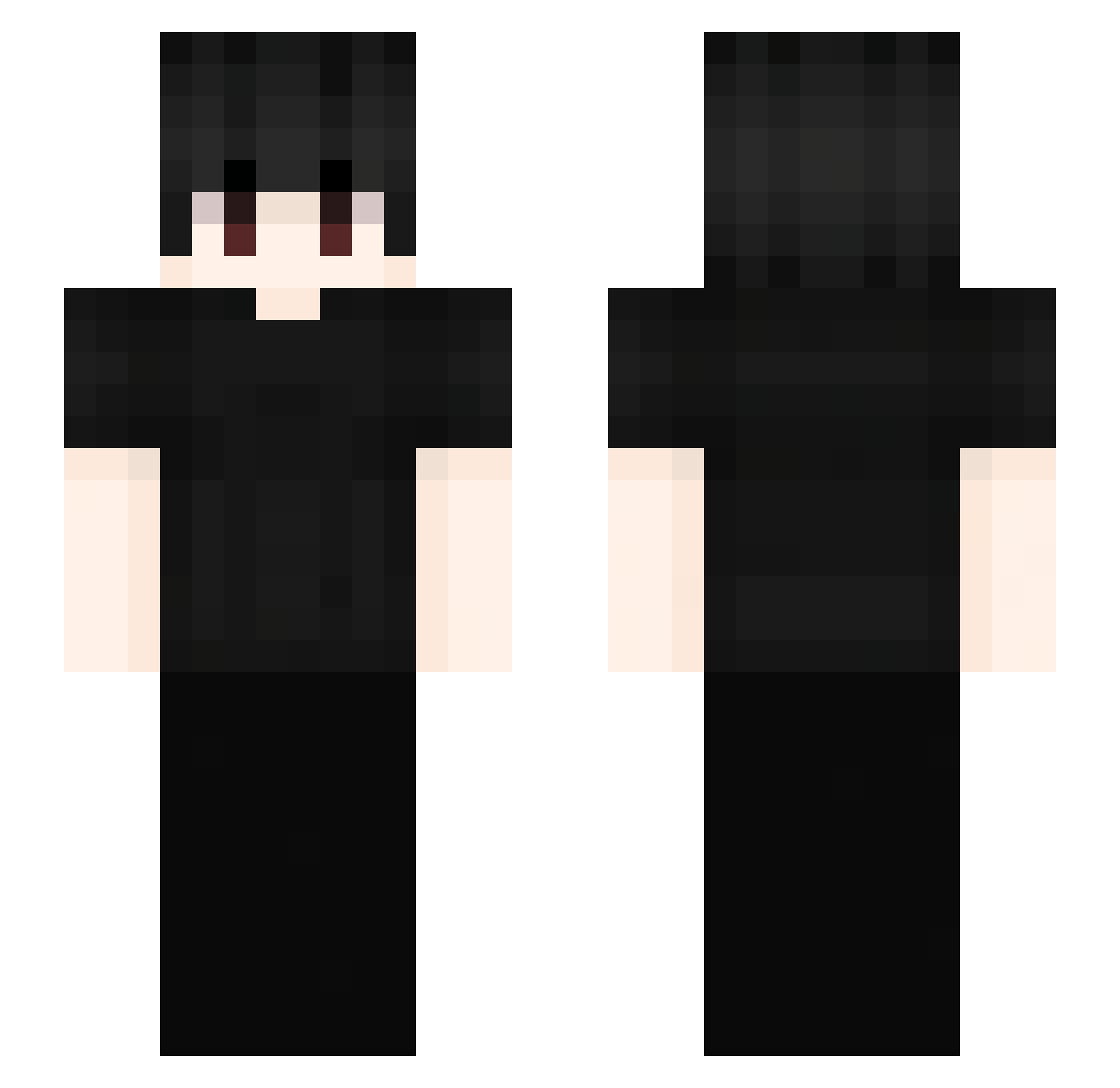 stabthevoice Minecraft skin, front and back view