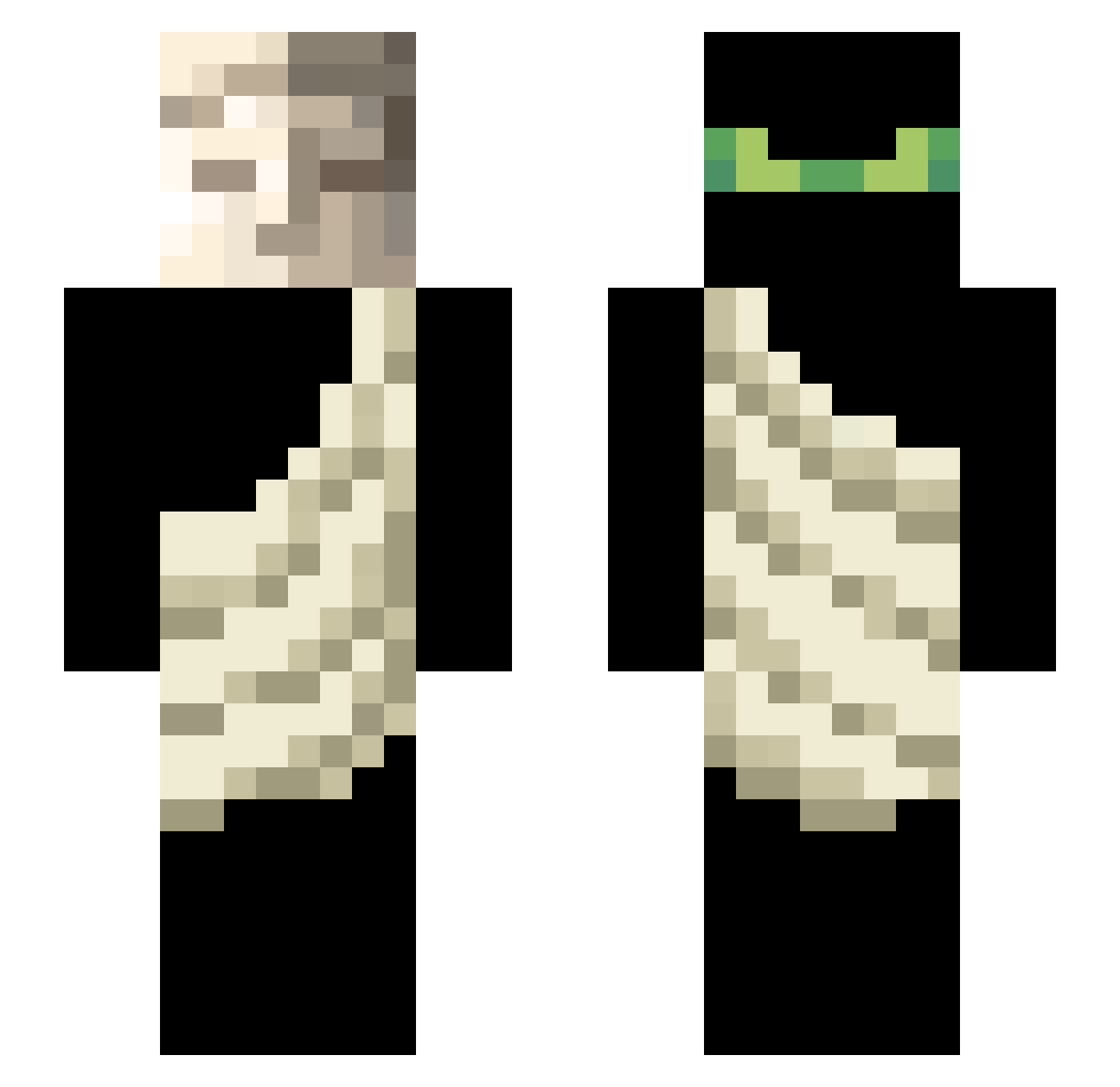 KesitosClub Minecraft skin, front and back view