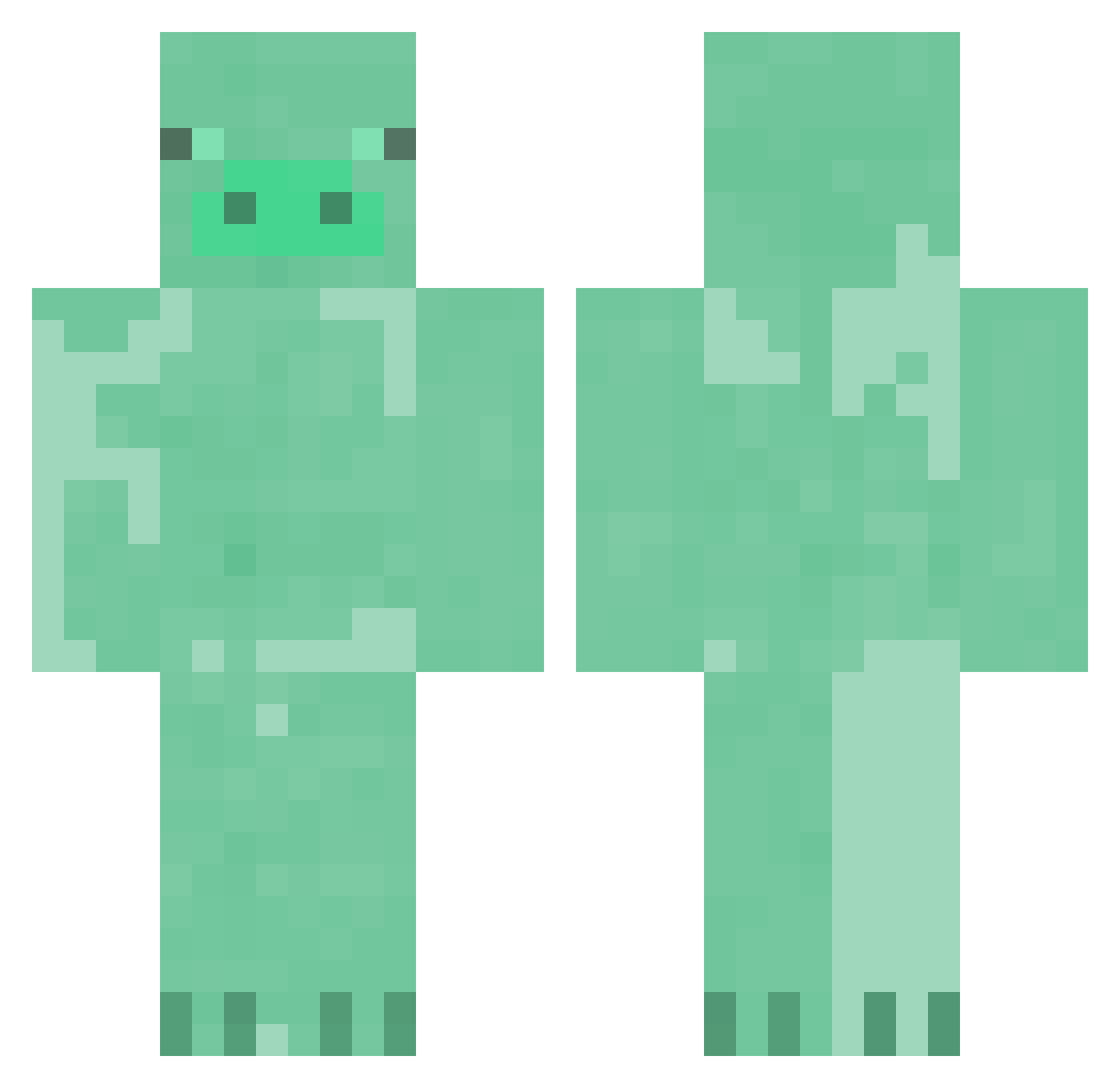 JDGFaker Minecraft skin, front and back view