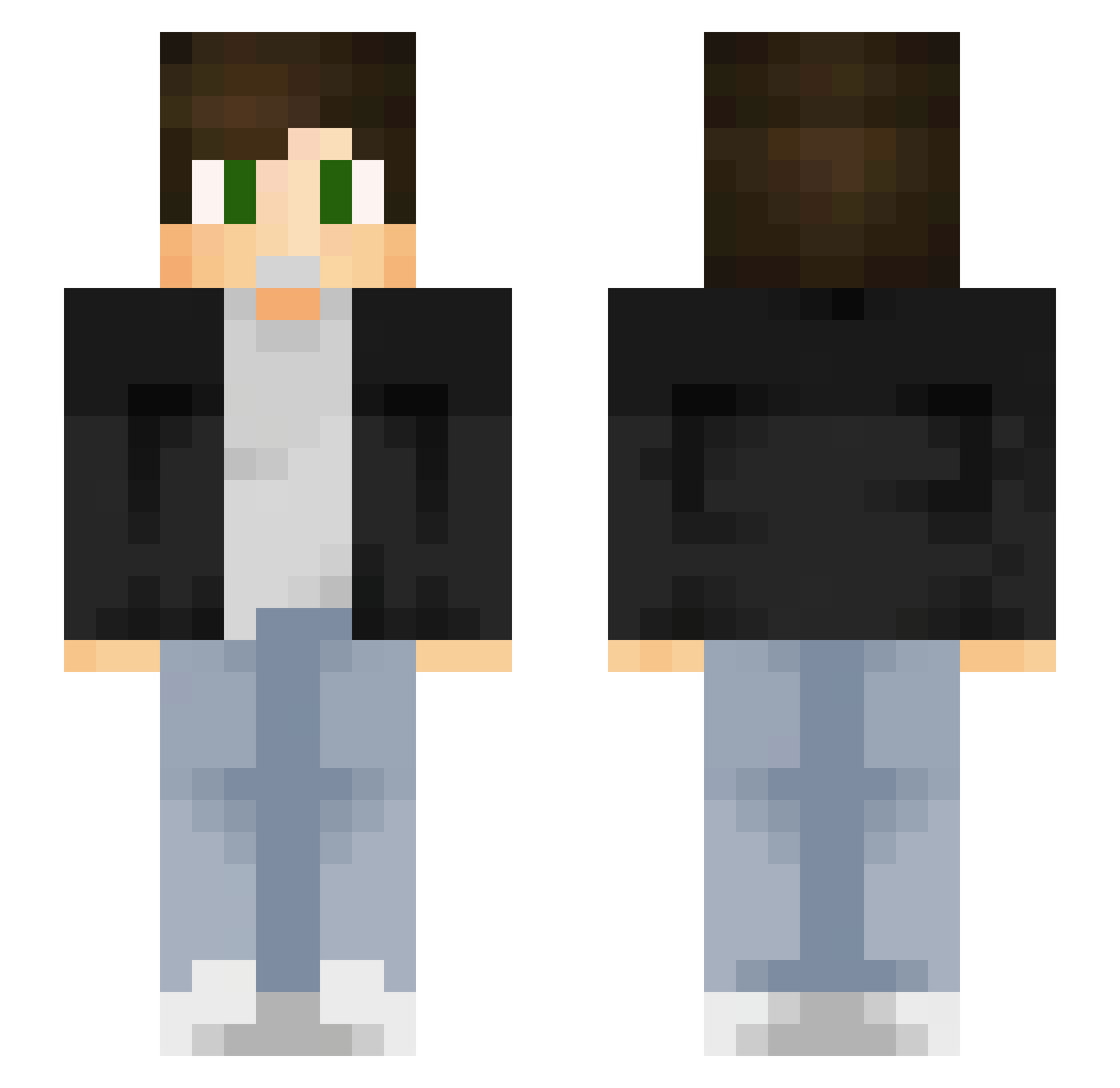 tona8 Minecraft skin, front and back view