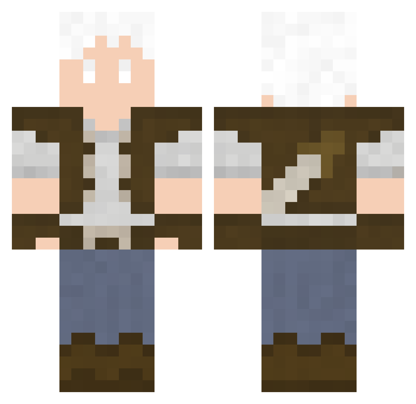 dylanminor Minecraft skin, front and back view