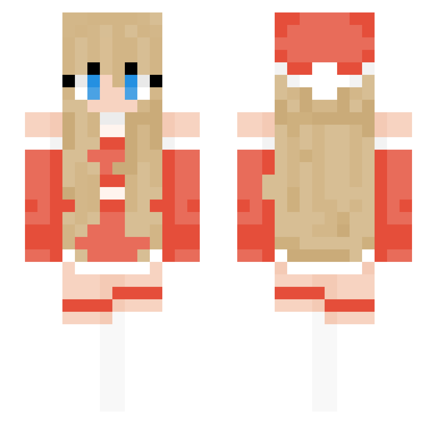 SillyUnicorn545 Minecraft skin, front and back view