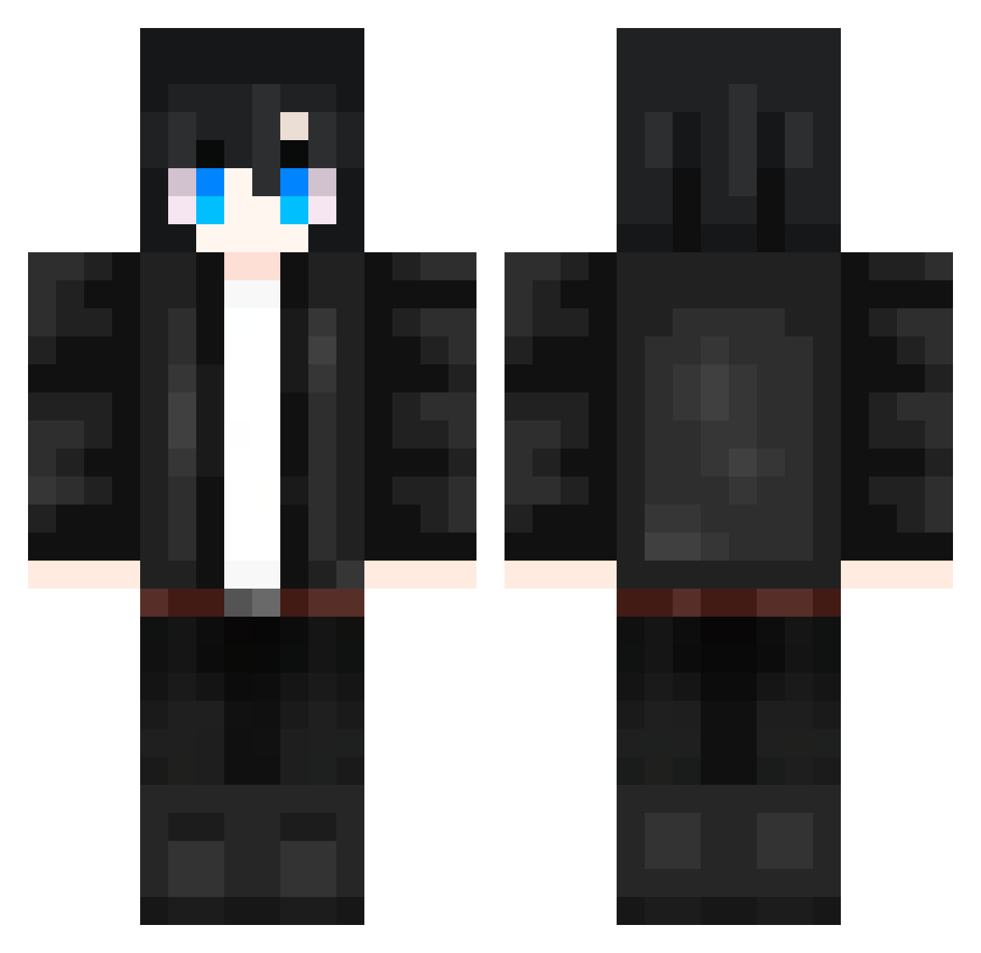 CrazyCookie8888 Minecraft skin, front and back view