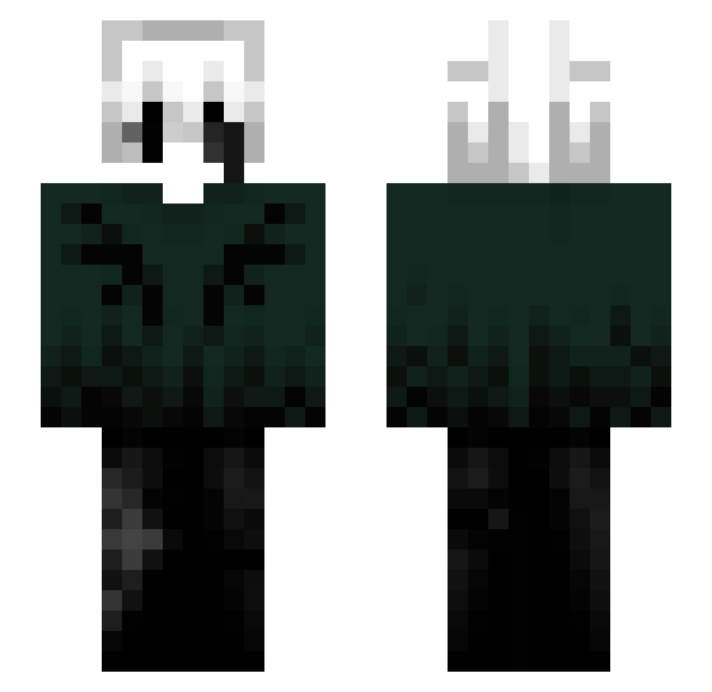 ZYDROX92 Minecraft skin, front and back view