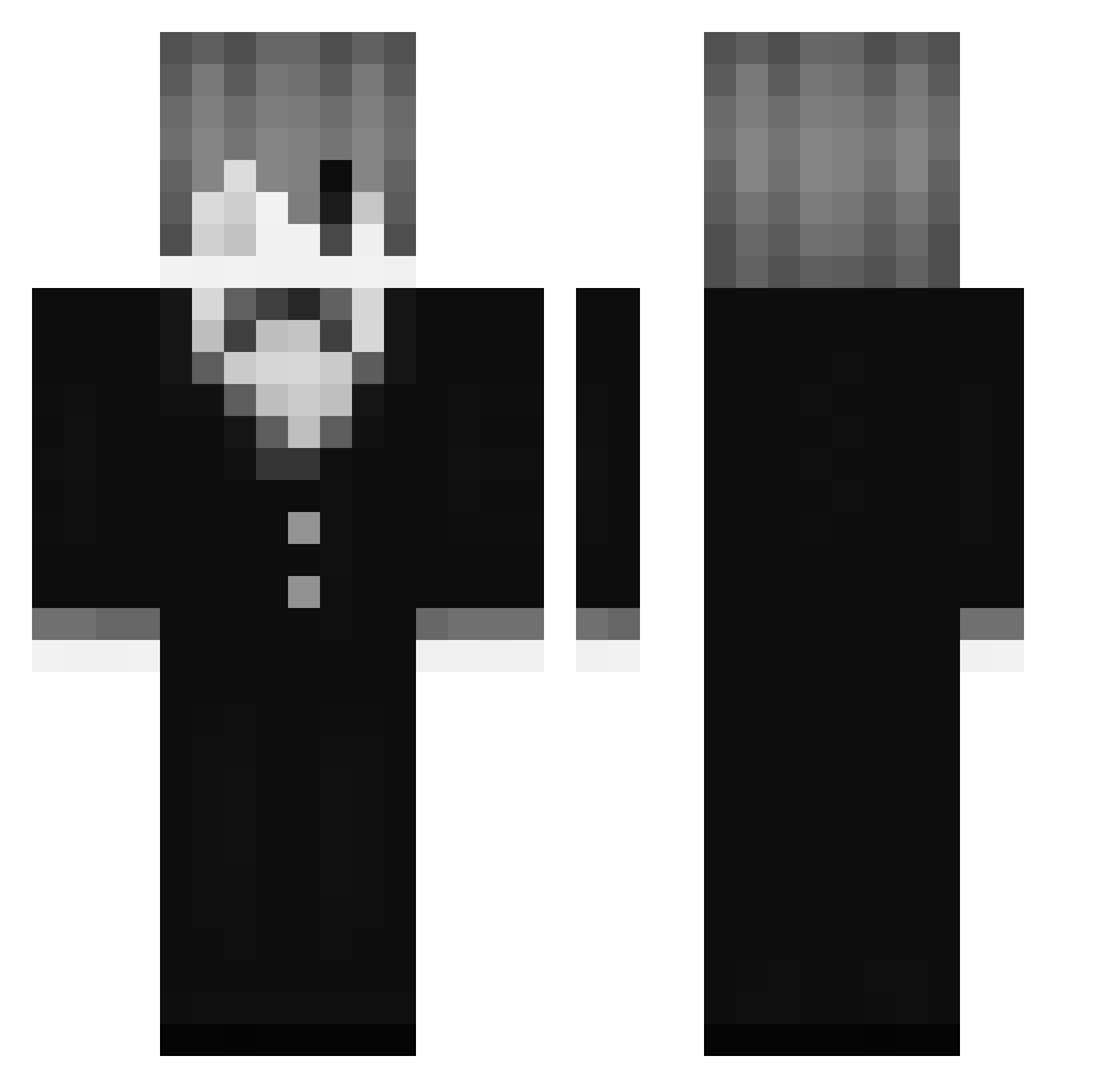LeJimx Minecraft skin, front and back view