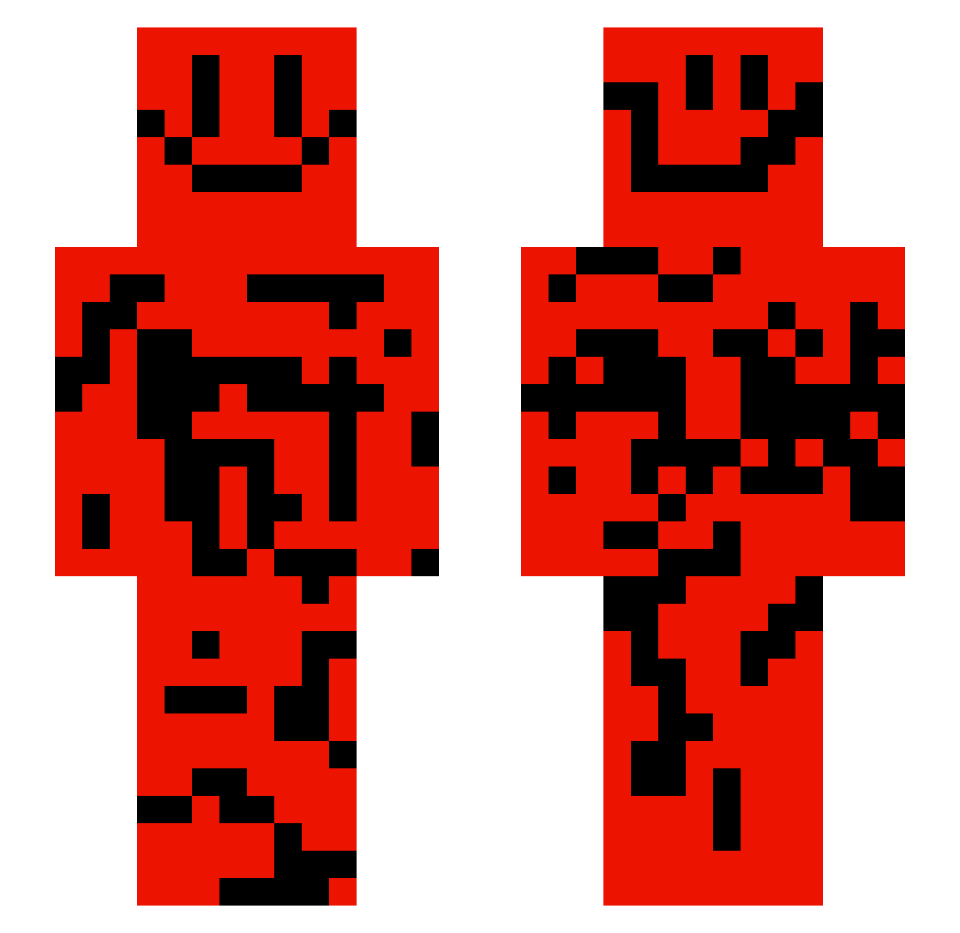Shredder220 Minecraft skin, front and back view