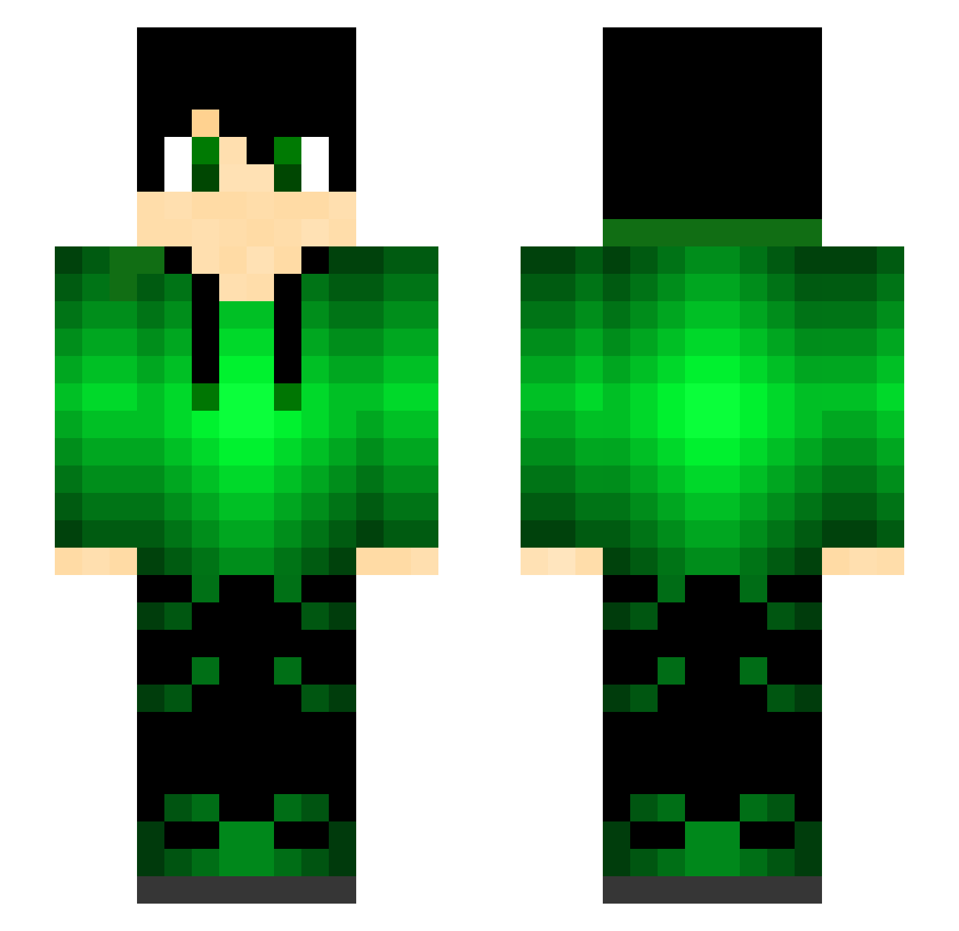 Ryannnnnnv2 Minecraft skin, front and back view