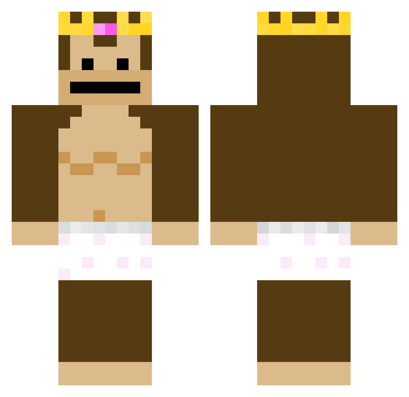 angrytobin Minecraft skin, front and back view