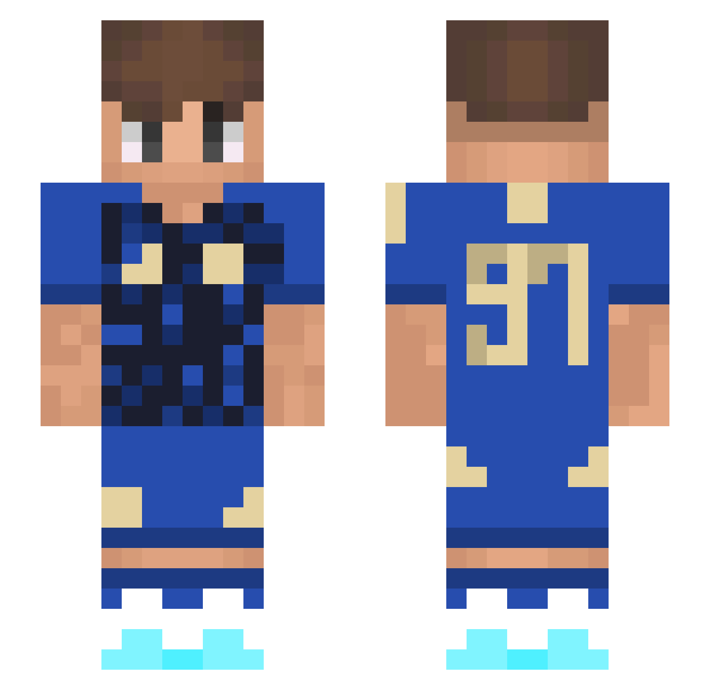 Txmmy97 Minecraft skin, front and back view