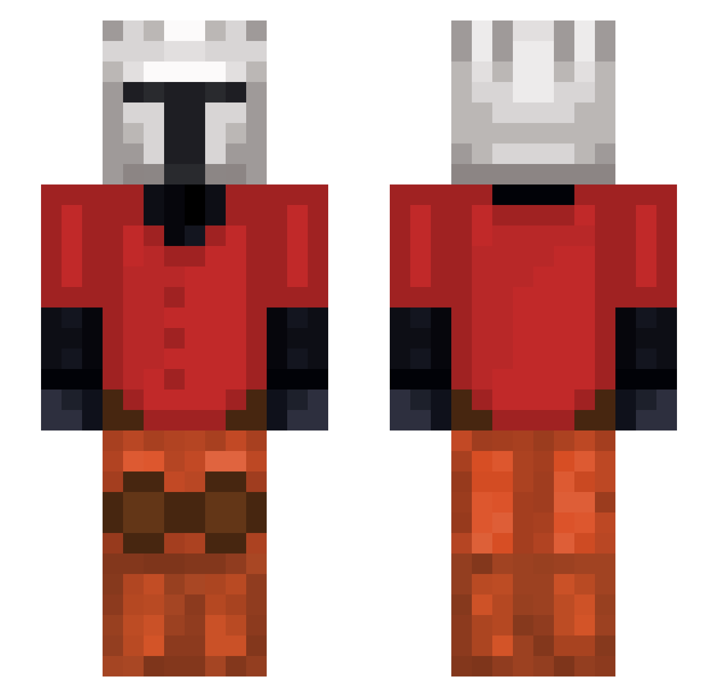 Ellixiir Minecraft skin, front and back view
