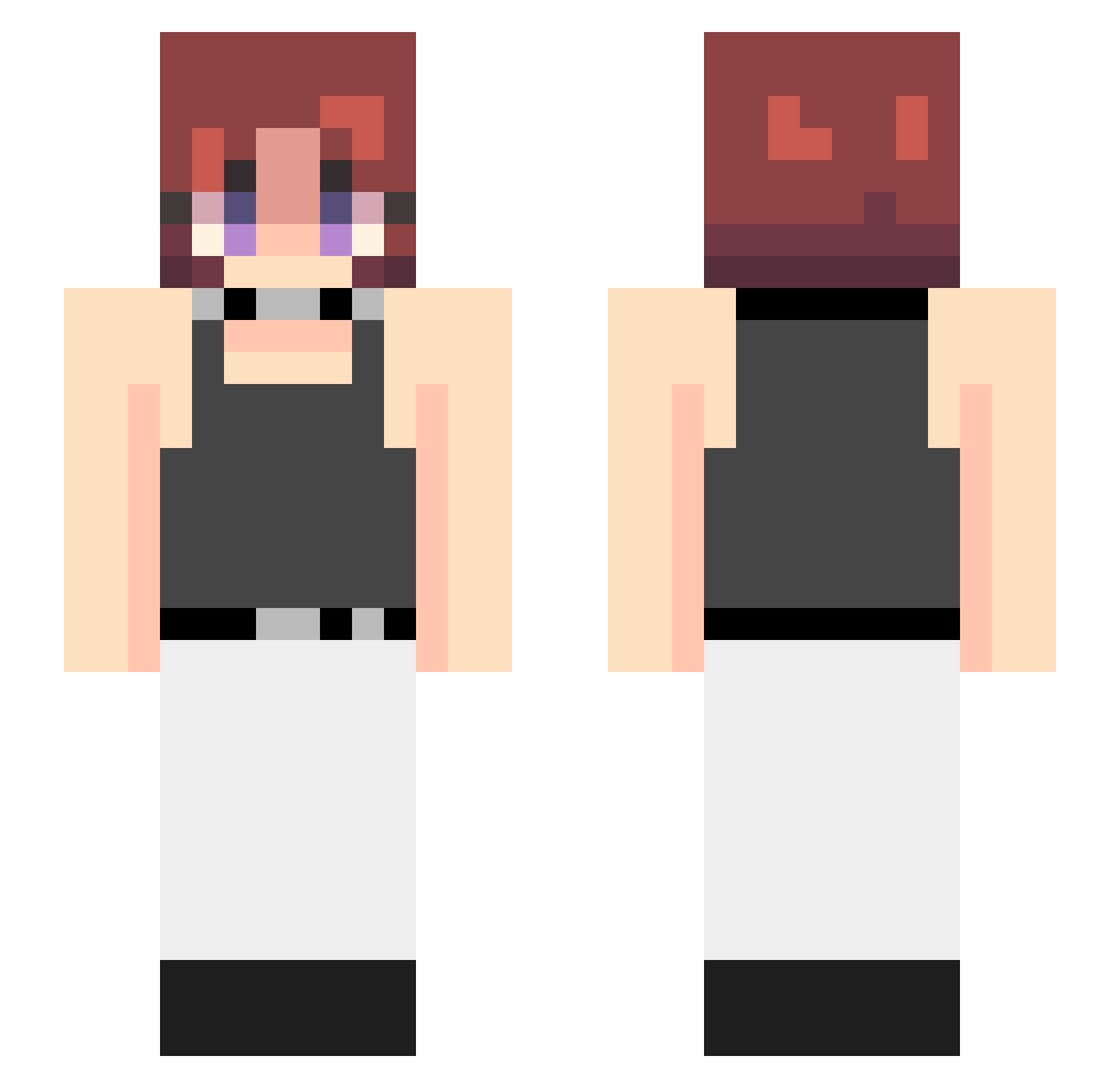 SKAJP2029 Minecraft skin, front and back view