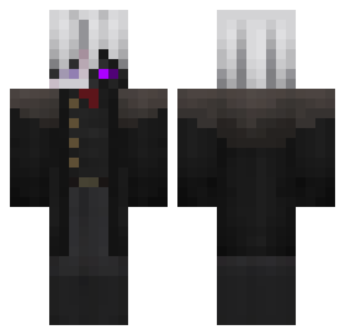 Lexxikka Minecraft skin, front and back view