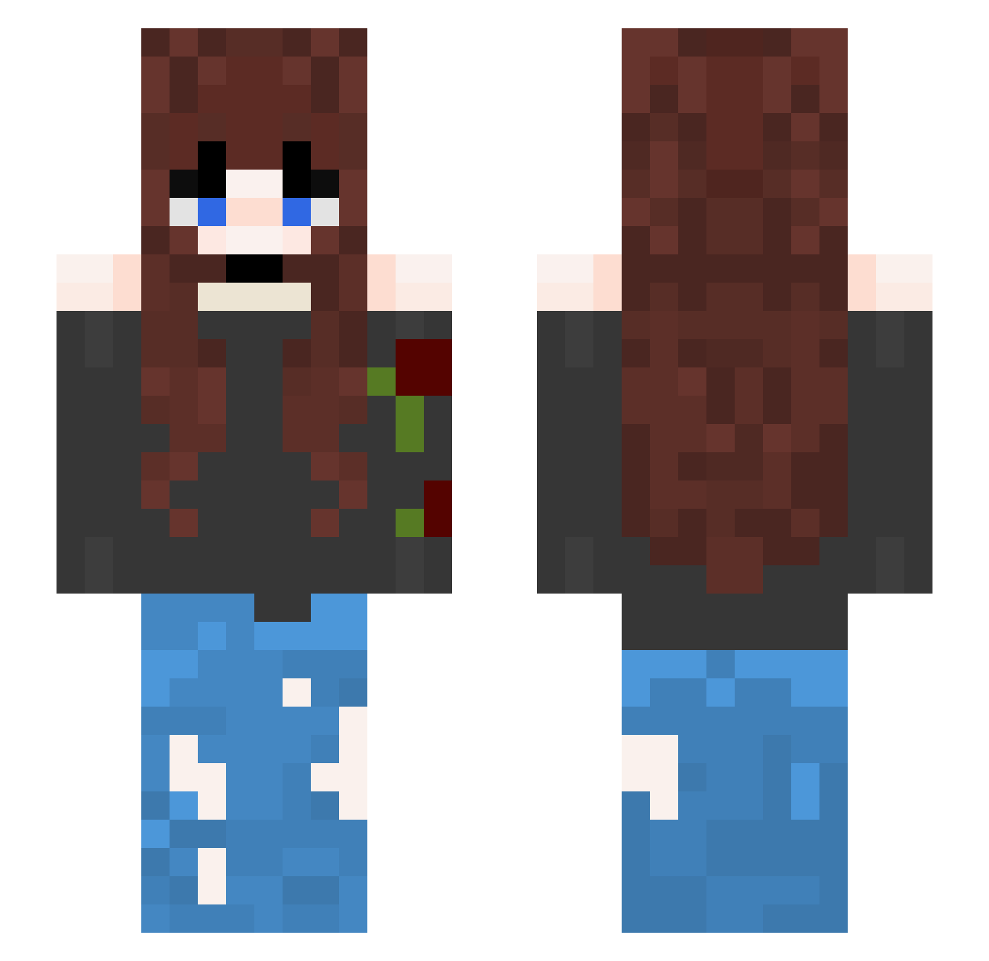 yinnie_sao Minecraft skin, front and back view