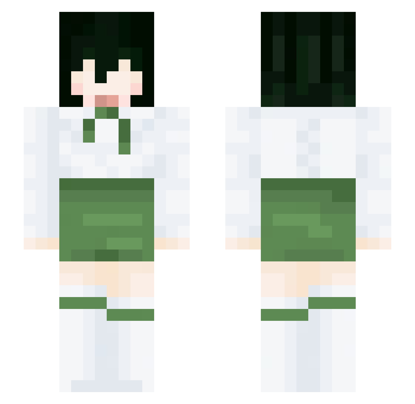 kousagi_ Minecraft skin, front and back view