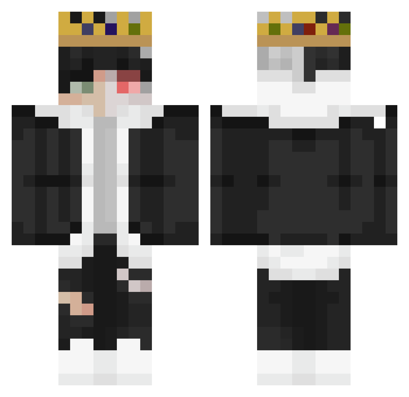 ice24_7 Minecraft skin, front and back view